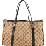 Gucci Monogram GG Canvas Twins Tote Shoulder Bag