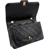 Chanel Quilted Lambskin 24K Gold Single Flap Crossbody Bag
