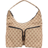 Gucci Monogram GG Double Pocket Hobo Shoulder Bag