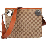 Gucci Monogram GG Canvas Messenger Tote Crossbody Bag