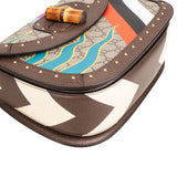 Gucci Monogram GG Supreme Studded Centennial Geometric Print Bamboo 1967 Crossbody Bag