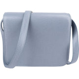 Celine Blue Grained Calfskin Classic Box Small Crossbody Bag