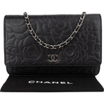 [🔄️B06 / F04] Chanel Embossed Calfskin Camellia On Chain Wallet - vintageandkickz