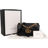 Gucci Chevron Matelassé Leather GG Marmont Small Shoulder Crossbody Bag
