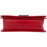 Chanel Perforated Quilted Lambskin Palladium Medium Boy Crossbody Bag