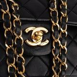 Chanel Quilted Lambskin 24K Gold Medium Double Flap Shoulder Bag