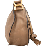 Chloé Grained Leather Marcie Saddle Zip Around Crossbody Bag