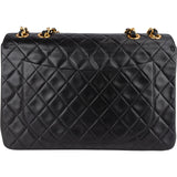 Chanel Quilted Lambskin 24 K Gold Maxi Single Flap Crossbody Bag