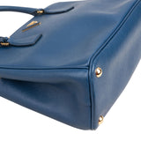 Prada Blue Saffiano Leather Small Galleria Handbag