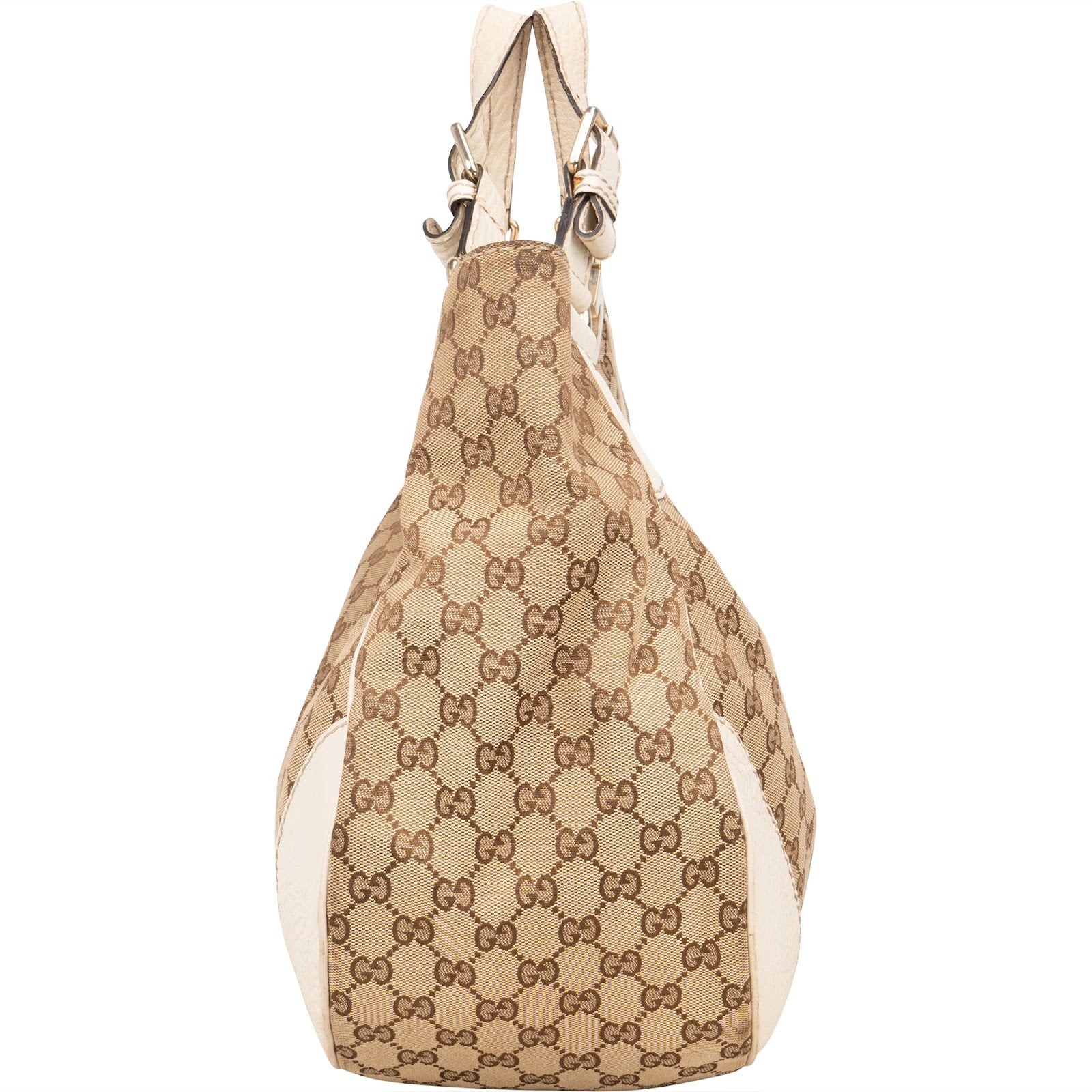 Gucci Monogram GG Canvas Charlotte Hobo Shoulder Bag - vintageandkickz