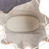 Hermès White Leather Market GM Tsubal Bucket Shoulder Bag