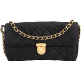 Prada Quilted Tessuto Nylon Chain Single Flap Crossbody Bag