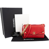 Chanel Stitched Leather Chevron Envelope Double Flap Shoulder Crossbody Bag