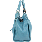 Gucci Blue Leather Soft Stirrup Hobo Shoulder Bag