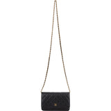 Chanel Quilted Caviar Leather Wallet On Chain Crossbody Bag