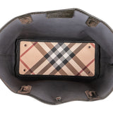 Burberry Nova-Check Monogram Patent Leather Tote Shoulder Bag