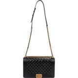 Chanel Quilted Crinkled Calfskin Limited "A Tale from Paris to Salzburg" Large Boy Crossbody Bag