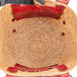 Balenciaga Raffia Panier Basket City Handbag