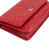 Chanel Quilted Caviar Leather Wallet On Chain Crossbody Bag
