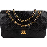 Chanel Quilted Lambskin 24K Gold Medium Double Flap Shoulder Bag