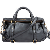 Miu Miu Vitello Lux Leather Bow Handbag