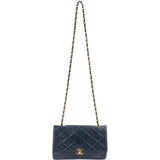 Chanel Quilted Lambskin 24K Gold Single Flap Crossbody Bag