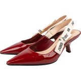 Dior Red Patent Leather J'Adior Slingback Pumps (36)