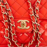 [🔄️B06 / F14] Chanel Patent Leather Medium Double Flap Crossbody Bag - vintageandkickz