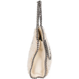 Stella McCartney Shearling  Falabella Fold Over Tote Crossbody Handbag