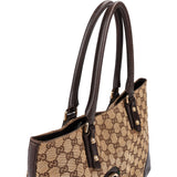 Gucci Monogram GG Canvas Horsebit Tote Shoulder Bag