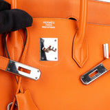 Hermès Orange H Epsom Leather Palladium Birkin 35 Handbag