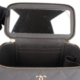 Chanel Quilted Lambskin Top Handle Vanity Case Crossbody Bag - vintageandkickz