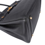 Hermès Noir Veau Togo Leather Gold Birkin 35 Handbag