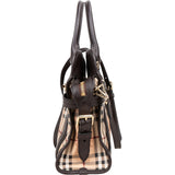 Burberry Haymarket Check Minford Satchel Handbag - vintageandkickz
