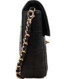 Chanel Quilted Lambskin 24K Gold Chocolate Bar Single Flap Shoulder Bag