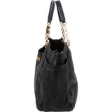 Salvatore Ferragamo Pebbled Leather Gancini Tote Shoulder Bag