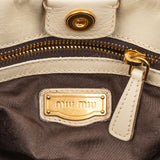 Miu Miu Vitello Lux Satchel City Handbag