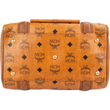 MCM Monogram Visetos Boston Pocket Handbag