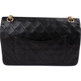 Chanel Quilted Lambskin Medium 24K Gold Double Flap Shoulder Bag