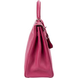 Hermès Tosca Clemence Leather Palladium Kelly 32 Handbag