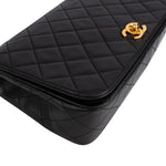 Chanel Quilted Lambskin 24K Gold Turnlock Single Flap Crossbody Bag - vintageandkickz