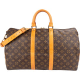 Louis Vuitton Monogram Canvas Keepall 45 Bandoulière Travel Bag