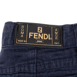 [🔄️B33 / F72] Fendi Navy Leather Jeans Trousers - vintageandkickz