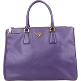 Prada Purple Saffiano Leather Galleria Handbag