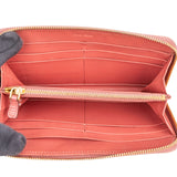 Miu Miu Croc-Embossed Leather Zip Around Wallet