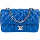 Chanel Quilted Lambskin Palladium Small Single Flap Crossbody Bag
