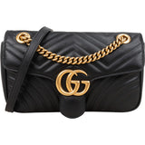 Gucci Chevron Leather GG Marmont Camera Crossbody Bag