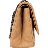 Chanel Quilted Caviar Leather 2.55 Reissue Jumbo Double Flap Crossbody Bag