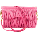 Miu Miu Matelassé Nappa Leather Clutch Crossbody Bag