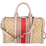 Gucci Monogram GG Canvas Boston Handbag - vintageandkickz